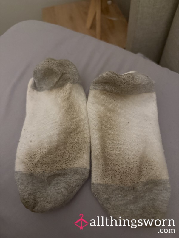 3 Days Worn White, Black & Grey Calvin Klein Trainer Socks