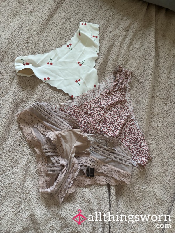3 Pairs Of Brazilian Style Knickers
