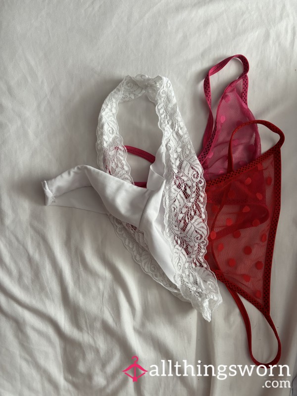 3 Pairs Of Worn Thongs