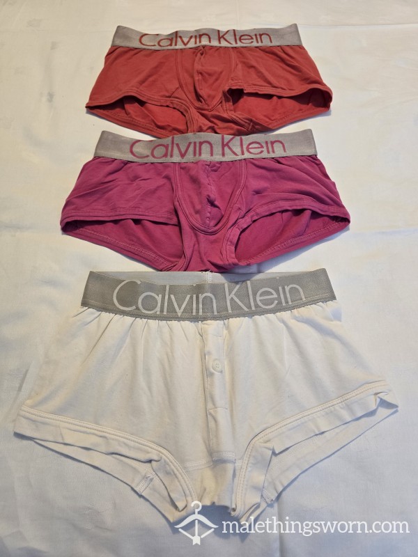 3 Pairs Worn CK  Underwear (M)
