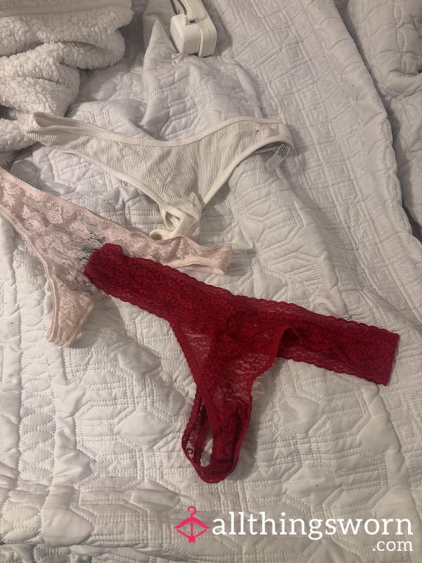3 Panty Bundle. 2 Days Wear And Played In💦💦💦