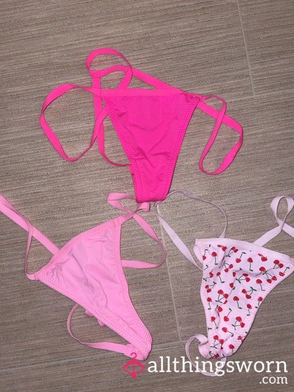 3 Pink G-strings – Choose Or Take All