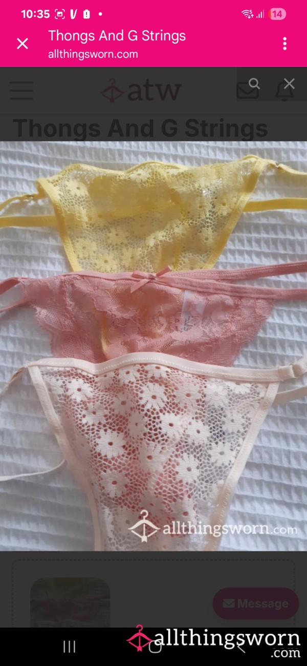 3 Pretty Thongs