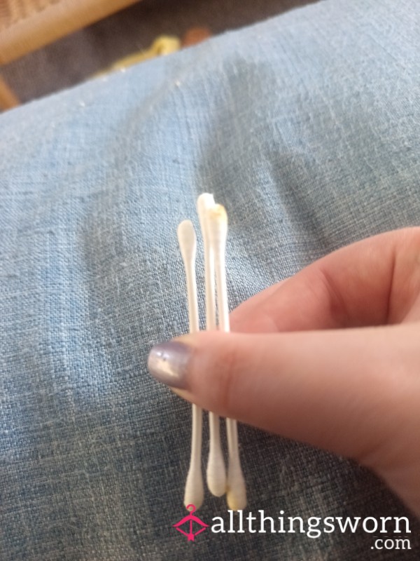 3 Used Cotton Buds