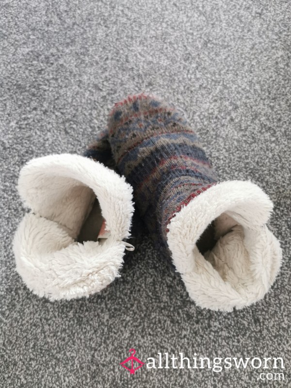 Vile Three Year Old Slipper Booties. 😷