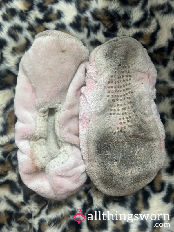 3 Year Worn Slipper Socks Dirty Af