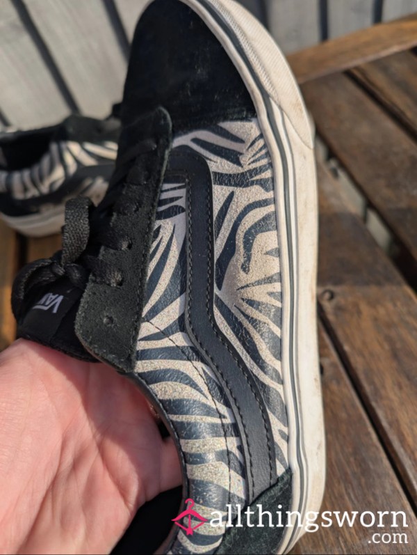 3 Yr Old Zebra Vans – Gym Worn & Sweaty