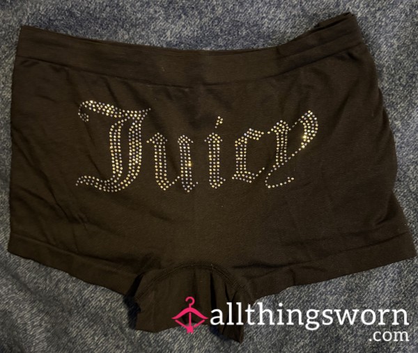 30 Hour Worn Black, JUICY Panties
