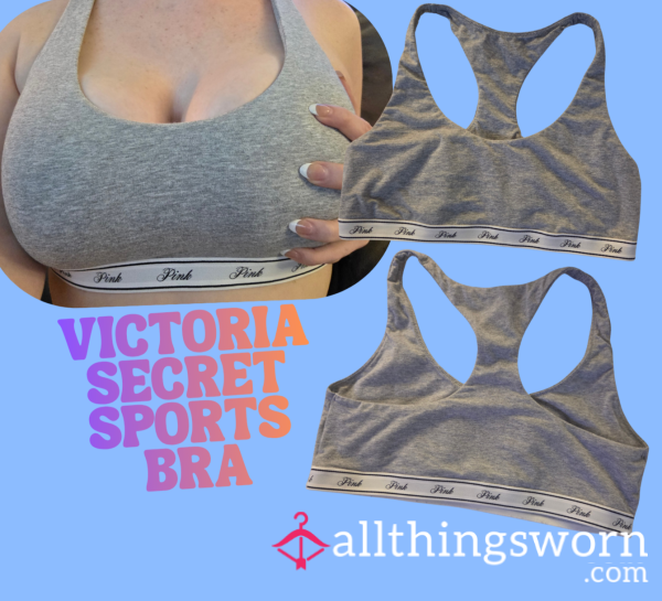 $30 VS Grey Cotton Sports Bra