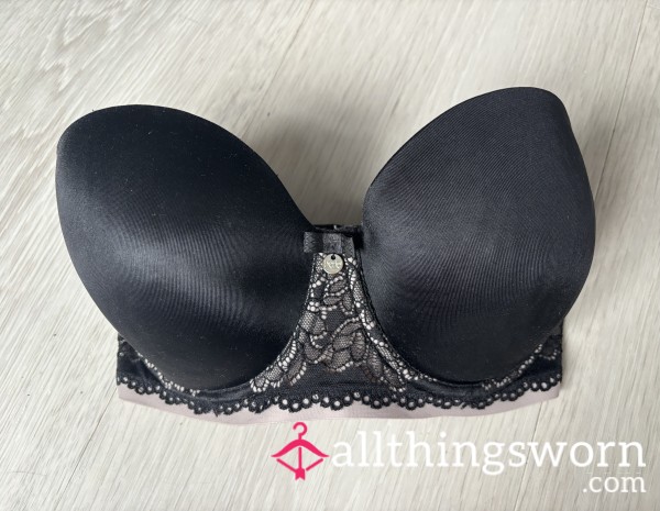 30E Black Moulded Strapless Bra