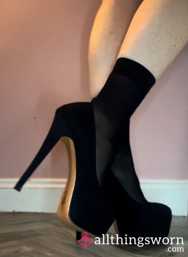 🖤 Black High Heels With 2 Minute Video ♡ Size 5.5 UK