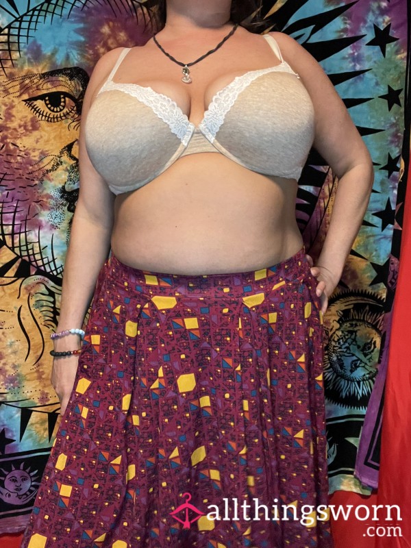 36DDD Well Worn Beige With Lace Victorias Secret PINK Push Up Bra