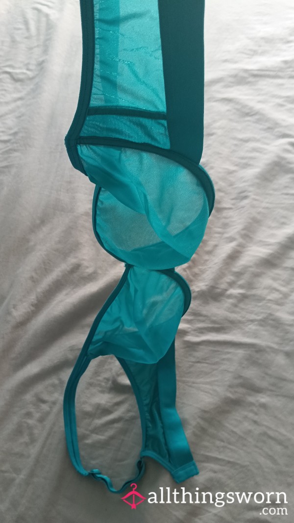 38C Blue Nylon Bra