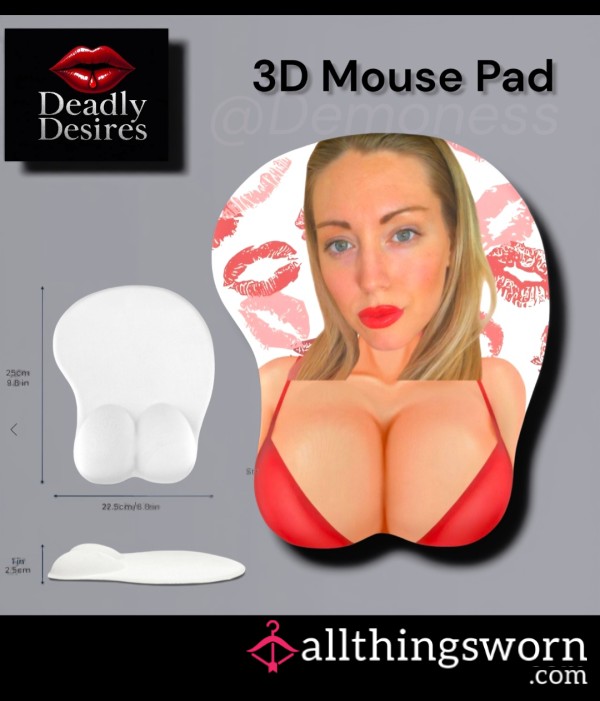 3D Demoness Mouse Pad -Titty Wrist Rest 💋