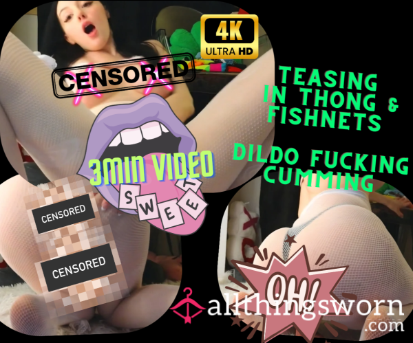 3min Vid-di**o F**king In White Fishnets & Orgasm!😝