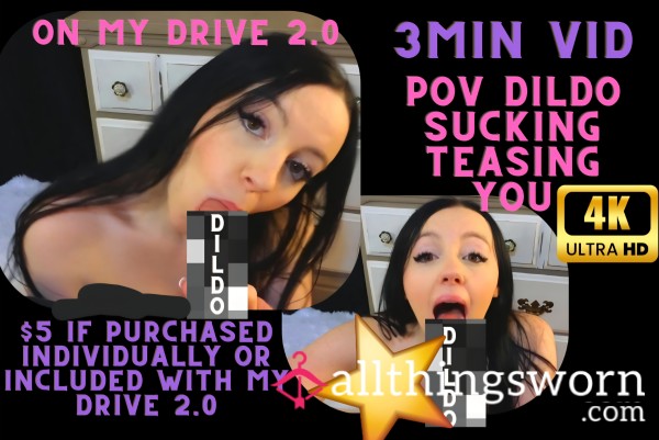 3min Vid- POV Di**o Sucking & Teasing- Tits Out