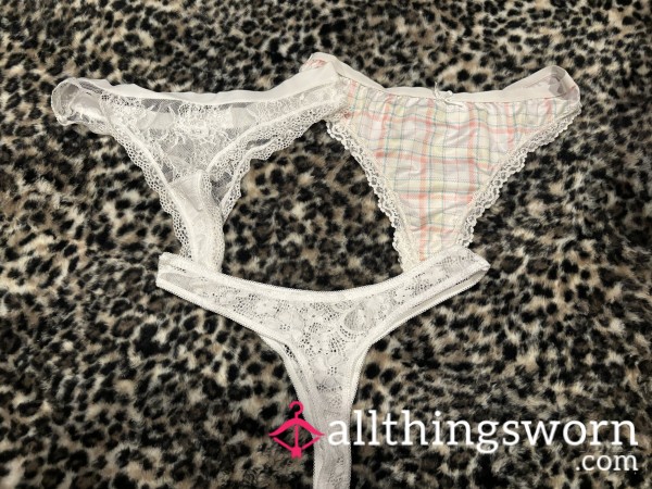 3pc White Lacy Panties 🤍
