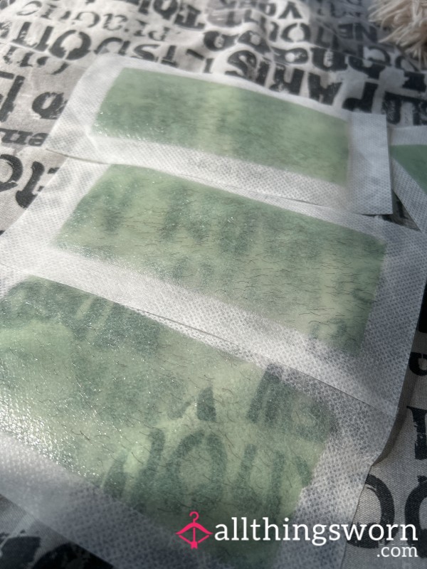 3x Leg Hair Wax Strips Full Of Hair