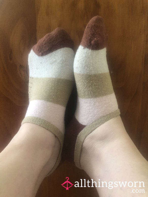 4-Colour Stripe Cotton Ankle Socks — Sweet, Soft & Worn Just For You