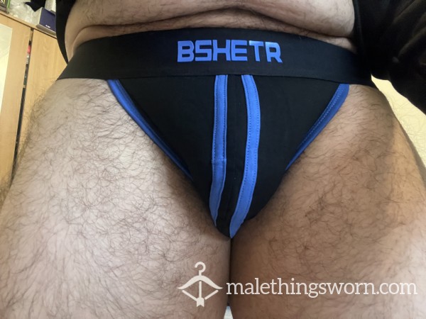 4 Day Black Blue Jockstrap Heavy Funk