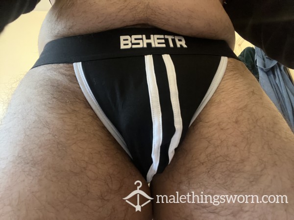 4 Day Black White Jockstrap Heavy Funk