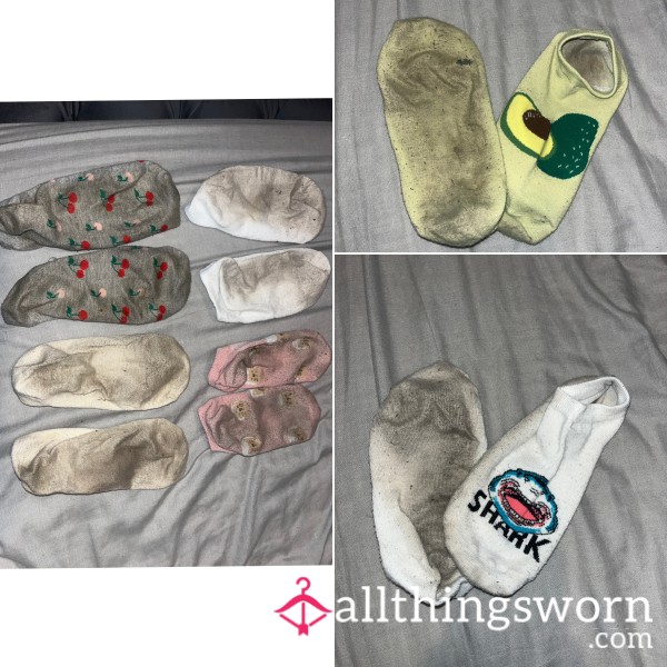 SEALED AND READY TO GO 4 Day Worn Smelly Ankle Socks