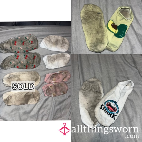 SEALED AND READY TO GO 4 Day Worn Smelly Ankle Socks
