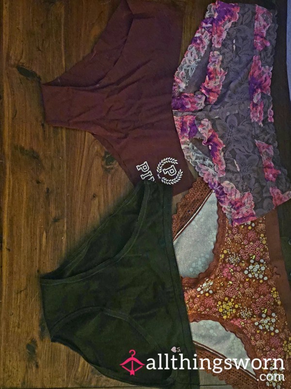 4 Pairs Of Panties Worn Just For You