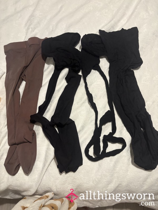 4 Pairs Of Stockings Very Worn