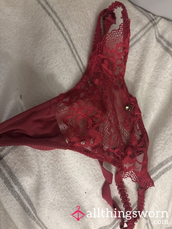 4 Years Old - Heavily Worn Red Lace Ann Summers Thong 😈💦
