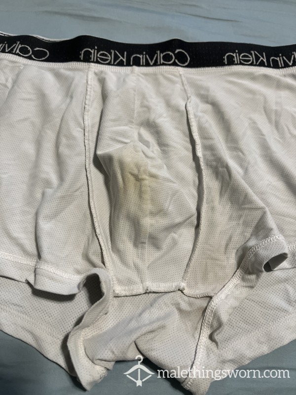 $40 White Stained CK Mesh Trunks Filled With Pi*s And Sh*t Stains. Work For A Week.