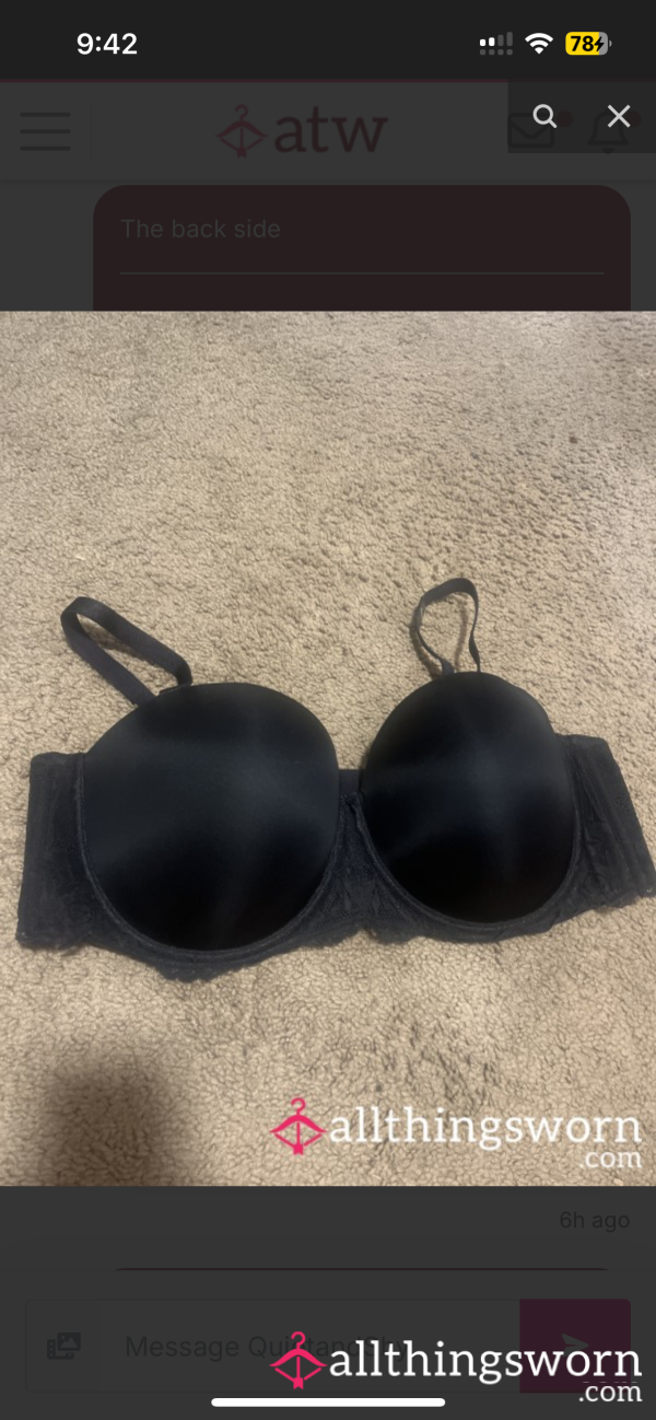 46DD Black Lace Bra