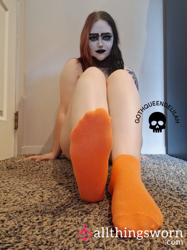 48 Hour Orange Ankle Socks