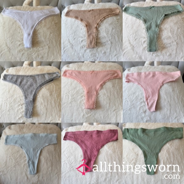 48 Hour Wear Ribbed Cotton Thong