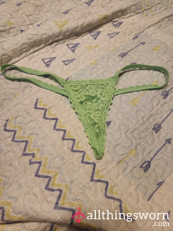 💚48 Hour Worn Light Green VS G-String💚 Normally A $40 Value💚