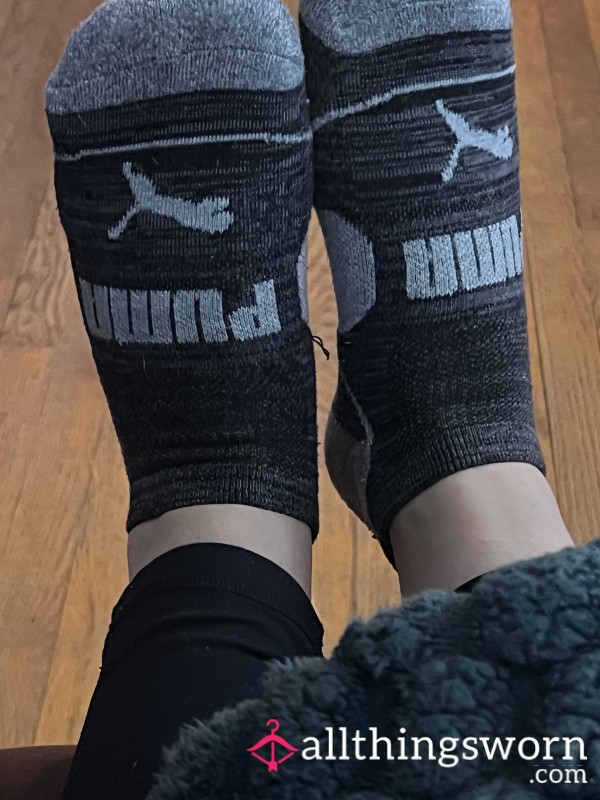 🔥 48-Hour Worn Puma Socks – Real, Raw, And Yours 🔥