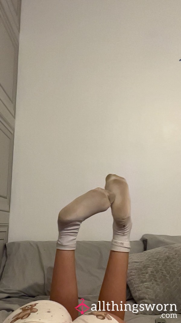 48 Hour Worn White Socks