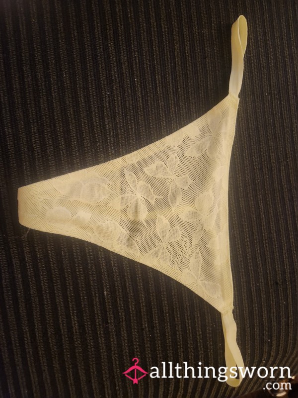 💛48 Hour Worn Yellow VS G-string💖 Normally A $40 Value💛