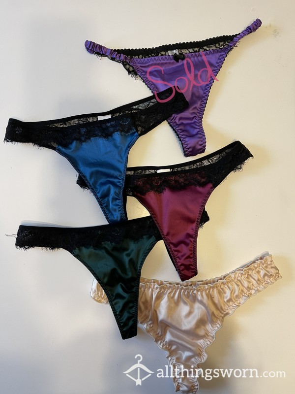 24h Satin Thongs 🎀 - Size M
