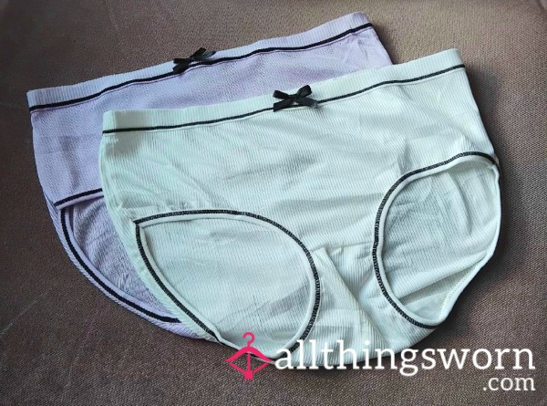 48hr Wear 💜🤍 Lilac Or White Full Briefs 💜🤍 Strong Addictive Scent 💜🤍