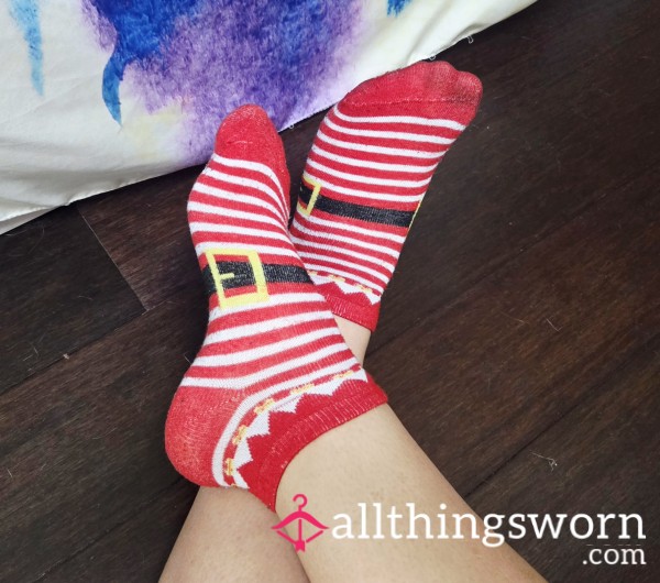 48hr Wear Santa Suit Ankle Socks
