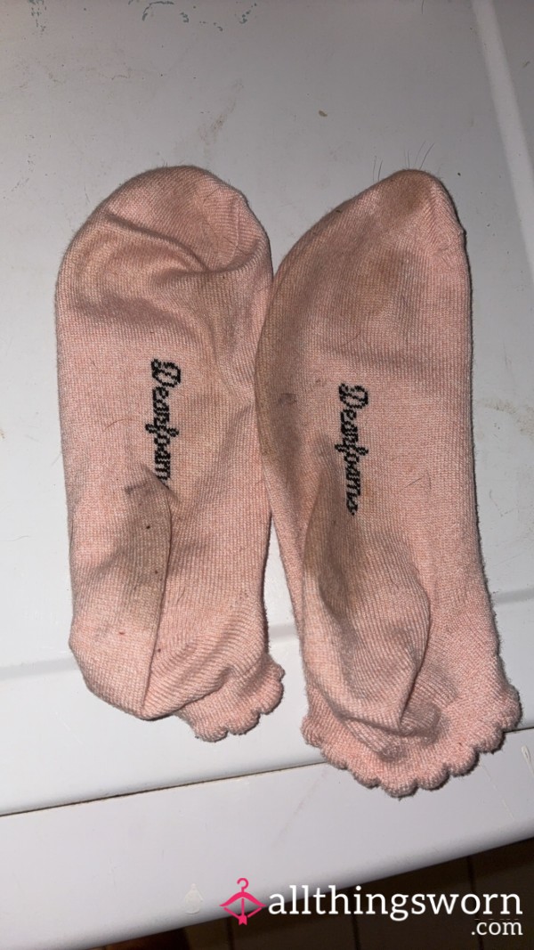 48hr Worn Light-pink Ankle Deanform Socks