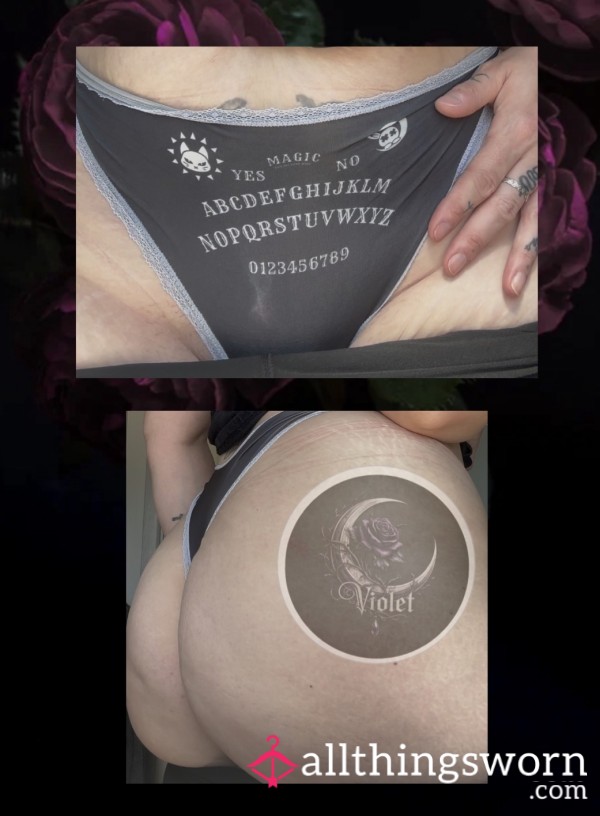 48hr Worn Silky Gothic Thong, Very Sweaty & Messy