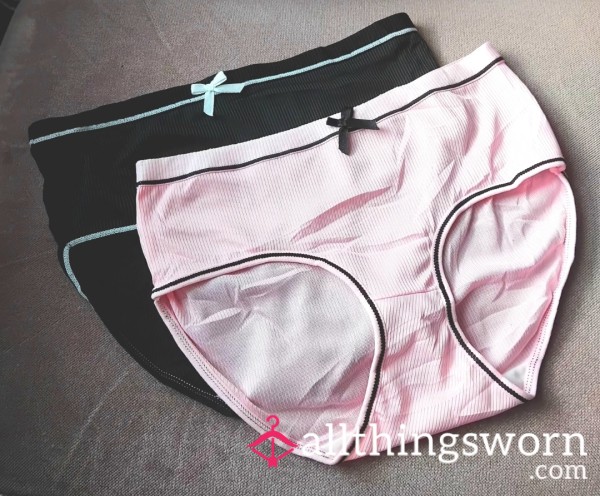 48hrs Min Wear 🖤🩷 Black Or Pink Full Briefs 🖤🩷 C*m And Taste My Intoxicating Strong Scent 🖤🩷