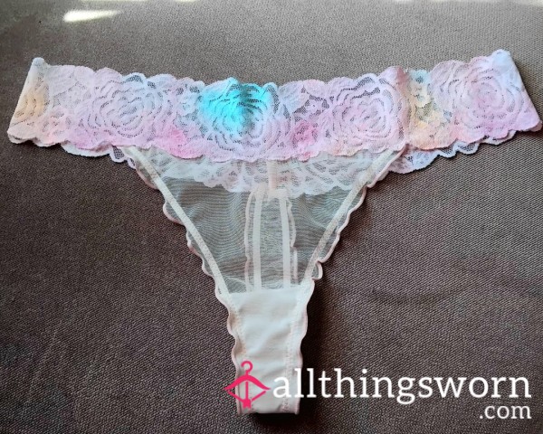 48hrs Min Wear 🩷 See-through Multicoloured Lace 🩵 Strong Addictive Milf Scent🧡