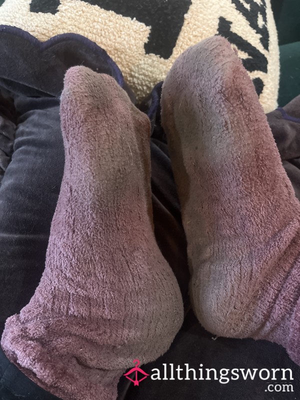 48wear Purple Fluffy Socks