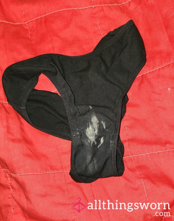 5 Day Wear Black Stained Crusty Panties (Sale Price!)