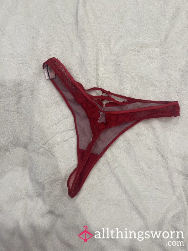 5 Day Wear Of This Beautiful Creamy Red Thong