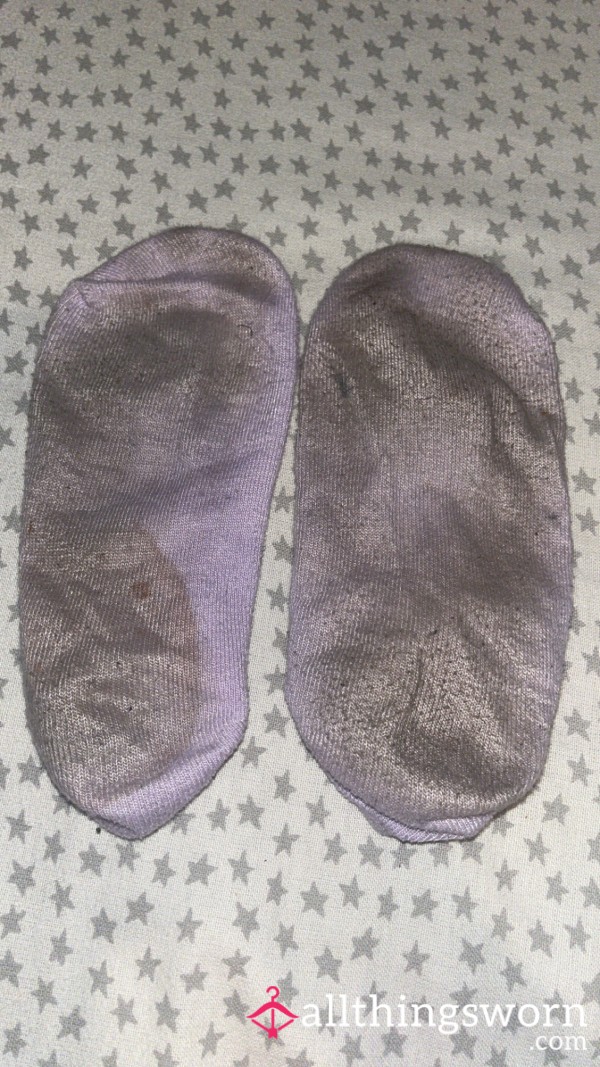 SOLD OTHERS AVAILABLE 5 Day Worn Purple Ankle Socks