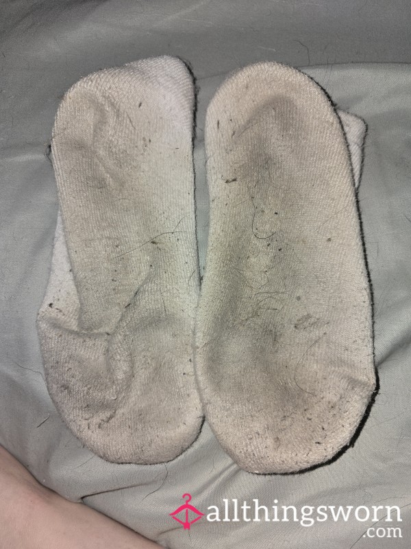*5 Day Worn Stinky White Ankle Socks*